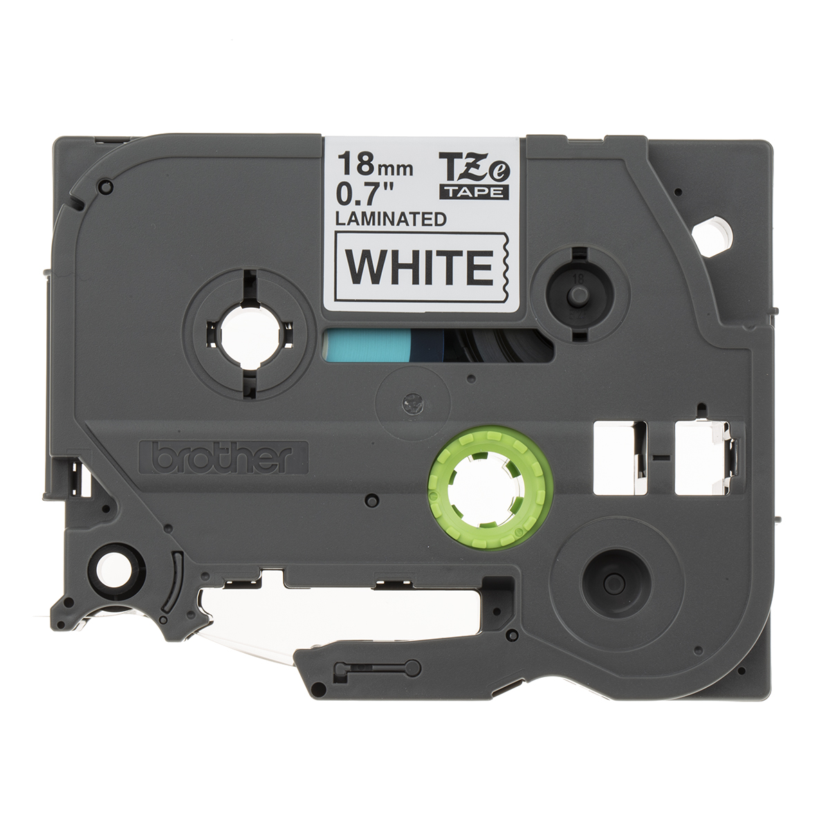 Brother Black on White Label Printer Tape, 8 m Length, 18 mm Width, 8 m Label Length