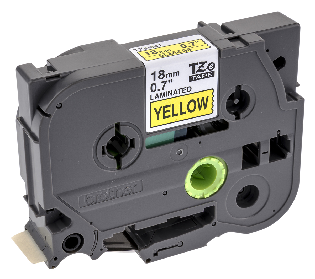 Brother Black on Yellow Label Printer Tape, 8 m Length, 18 mm Width, 8 m Label Length
