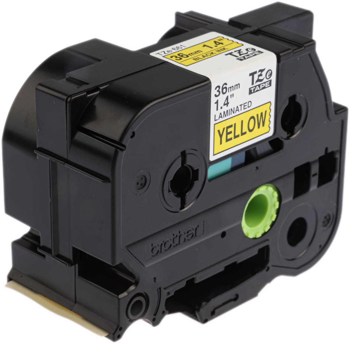 tze-661 Brother Black on Yellow Label Printer Tape, 8 m Length, 36 mm Width, 8 m Label Length