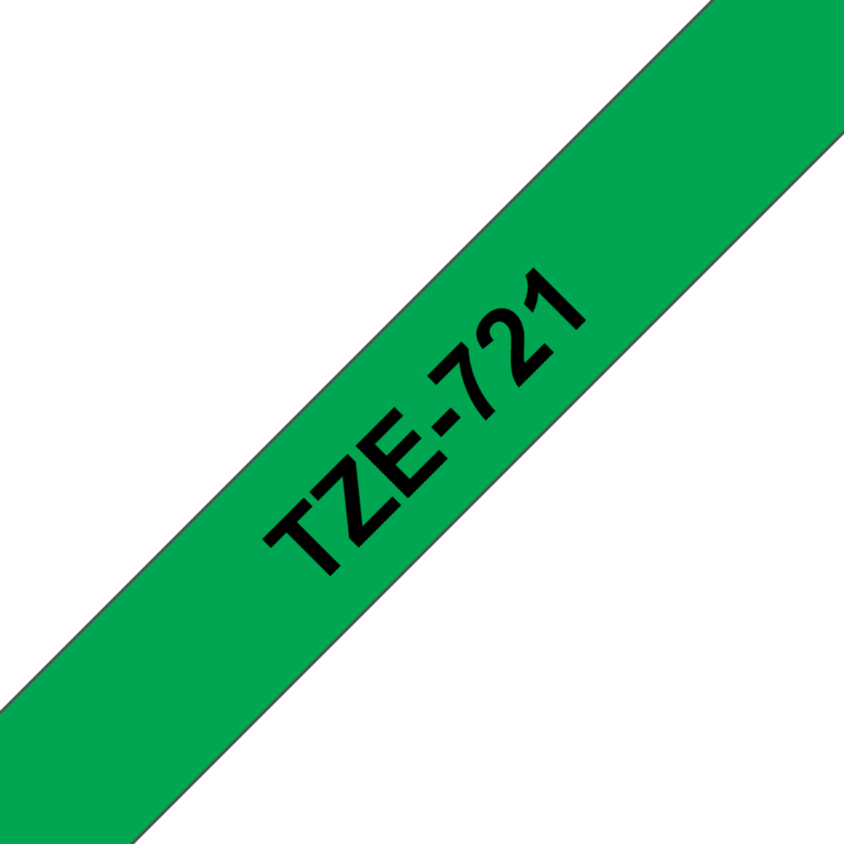 tze-721 Brother Black on Green Label Printer Tape, 8 m Length, 9 mm Width, 8 m Label Length