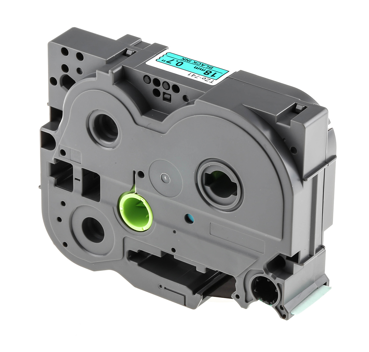 tze-741 Brother Black on Green Label Printer Tape, 8 m Length, 18 mm Width, 8 m Label Length