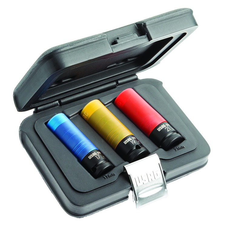 Usag 3 Piece Socket Wrench with Compact Container