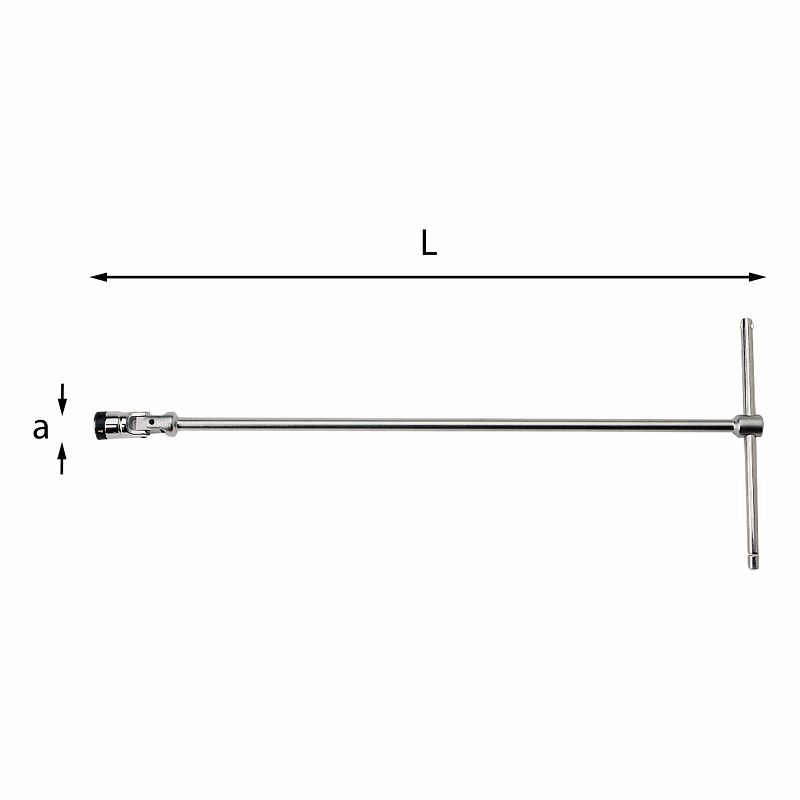 Usag T-Handle Wrench with Hexagonal Socket with T-Handle Handle, 523 mm Overall