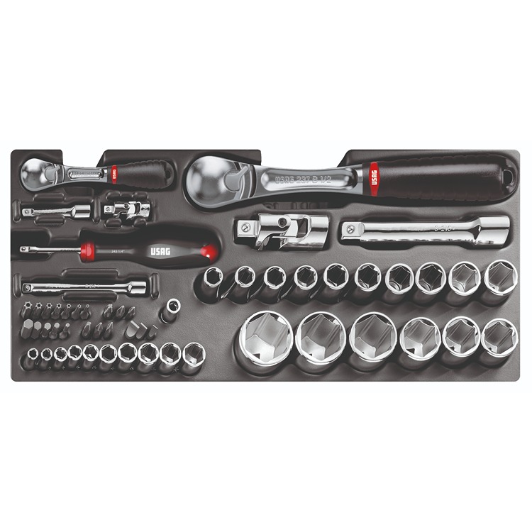 Usag 56 Piece Automotive Tool Assorted Thermoformed Module with Thermoformed Module