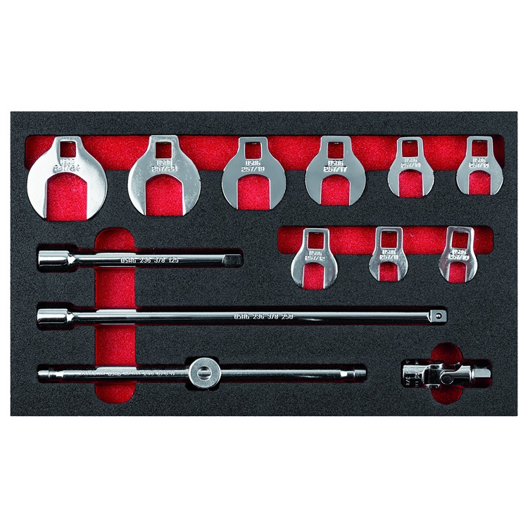 Usag 13 Piece Automotive Tool Assorted Two-Tone Sponge Module with Tray