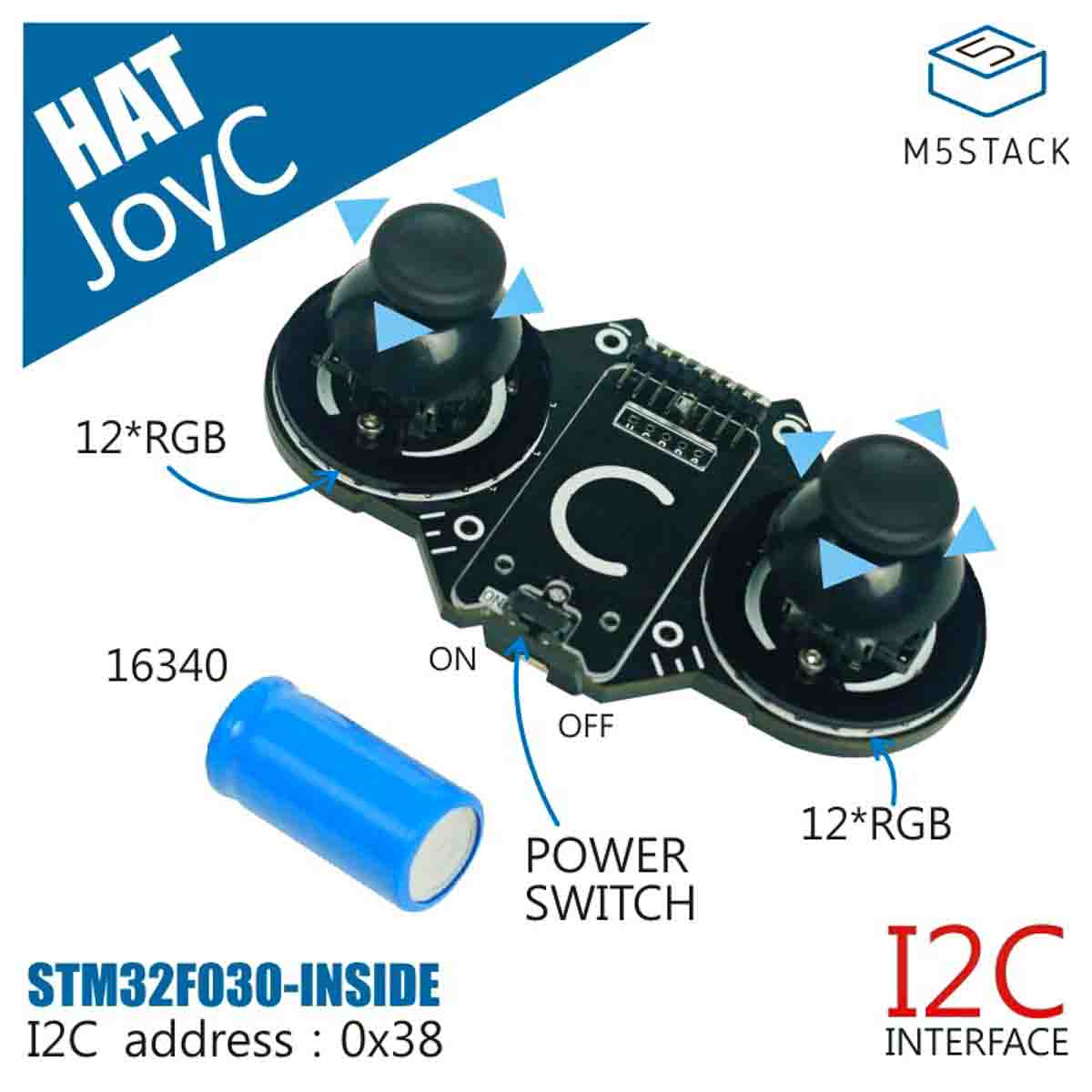 u079 M5Stack U079 Rocker Module for use with M5StickC