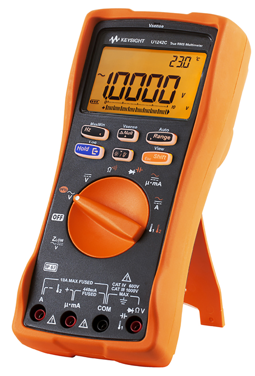 Keysight Technologies U1242C Handheld Digital Multimeter True RMS, 10 A ac, 10 A dc, 1 kV ac