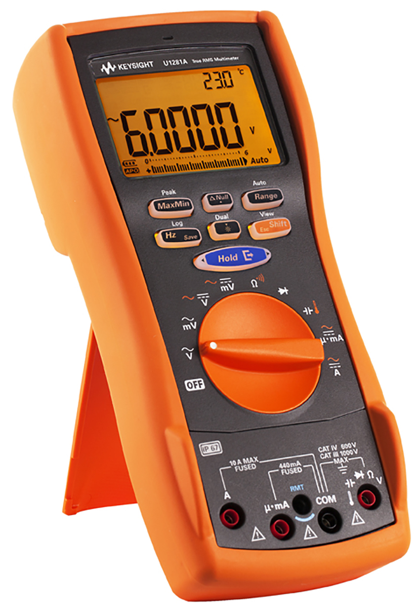 u1281a Keysight Technologies U1281A Handheld Digital Multimeter True RMS, 10 A ac, 10 A dc, 1 kV ac