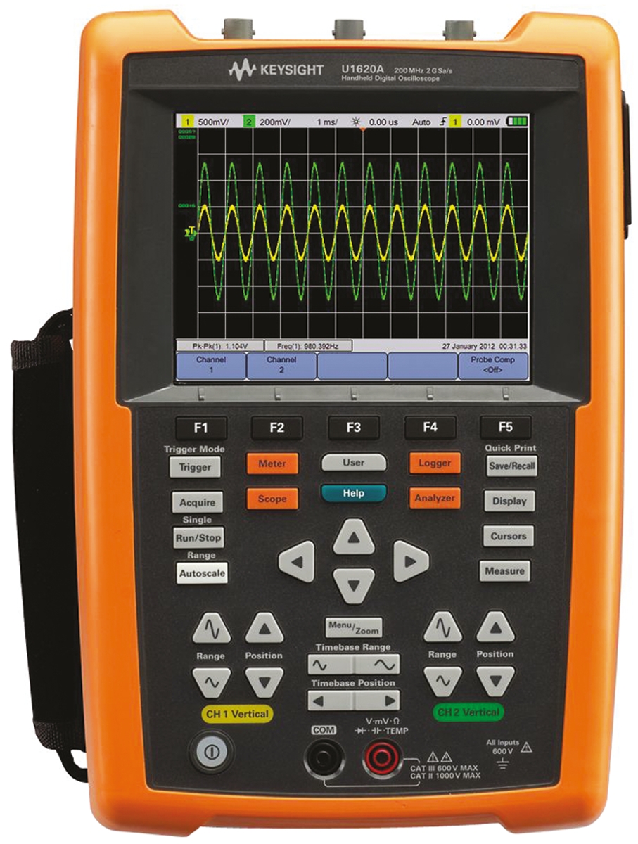 Keysight Technologies U1600 Series, 200 MHz Handheld Oscilloscope 2-Channel - RSCAL