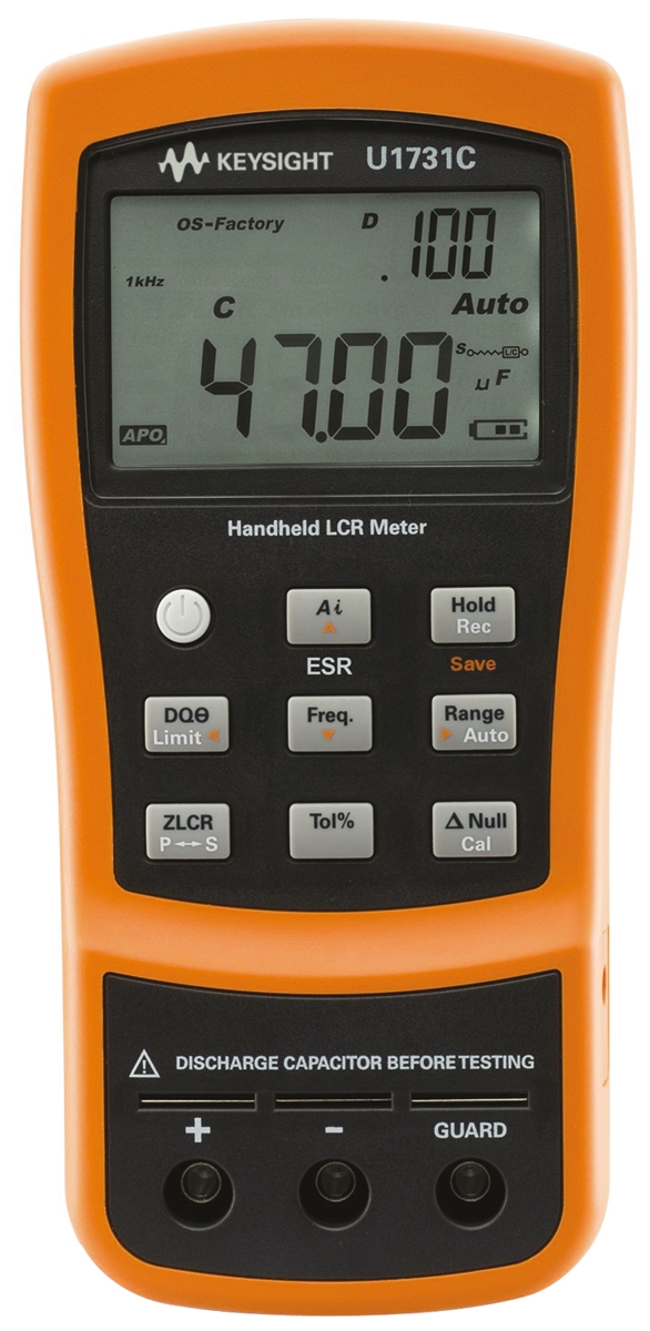 Keysight Technologies U1731C Handheld LCR Meter 20 mF, 200 mΩ, 2000 h