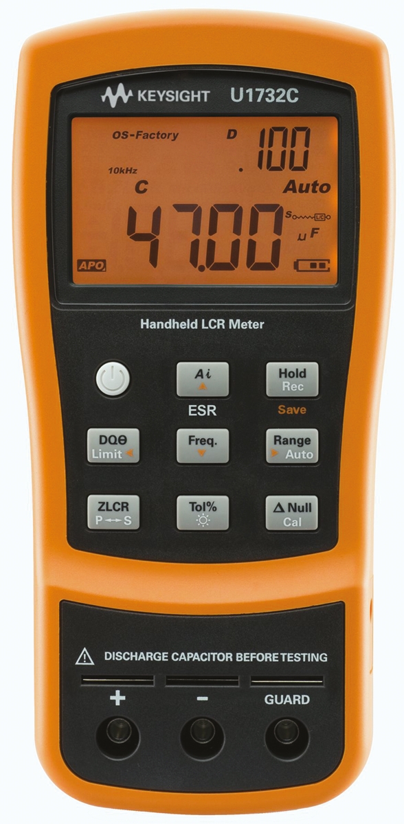 Keysight Technologies U1732C Handheld LCR Meter 20 mF, 200 mΩ, 2000 h