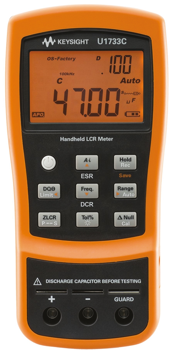 Keysight Technologies U1733C Handheld LCR Meter 20 mF, 200 mΩ, 2000 h