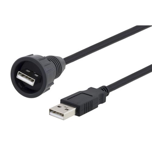L-Com USB Cable, Male USB to Male, USB 2.0 USB Type A, Black, 500 mm