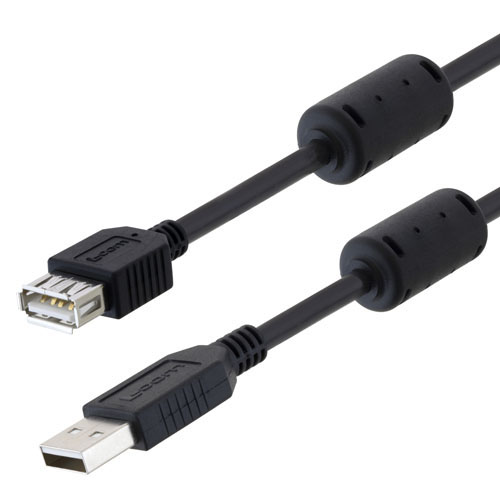 L-Com USB Cable, Male USB to Male, USB 2.0 USB B, USB Type B, Black, 5 m