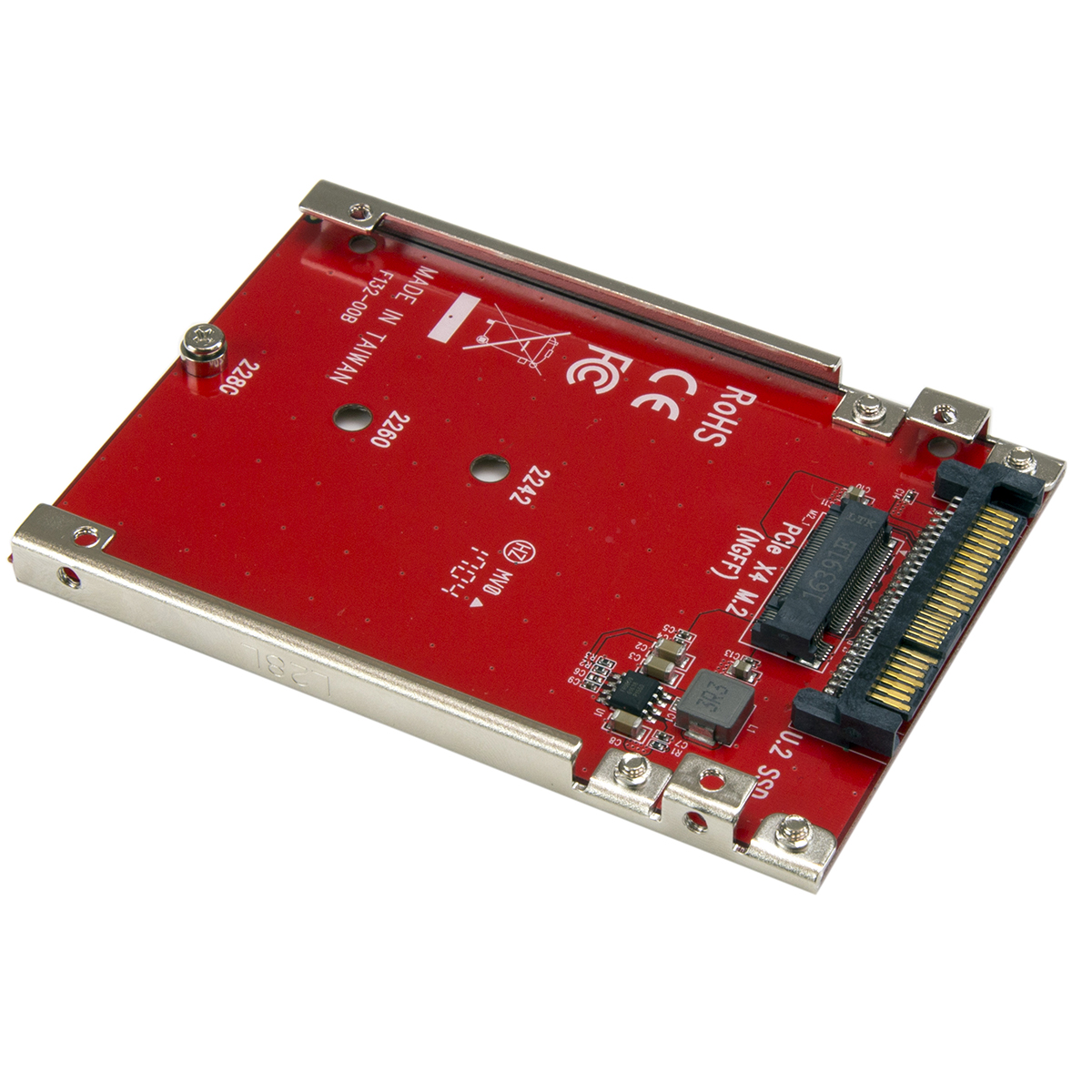 u2m2e125 StarTech.com M2 Host Adapter Card 10 cm x 70 mm x 0.7 cm PCIe x4, SFF8639