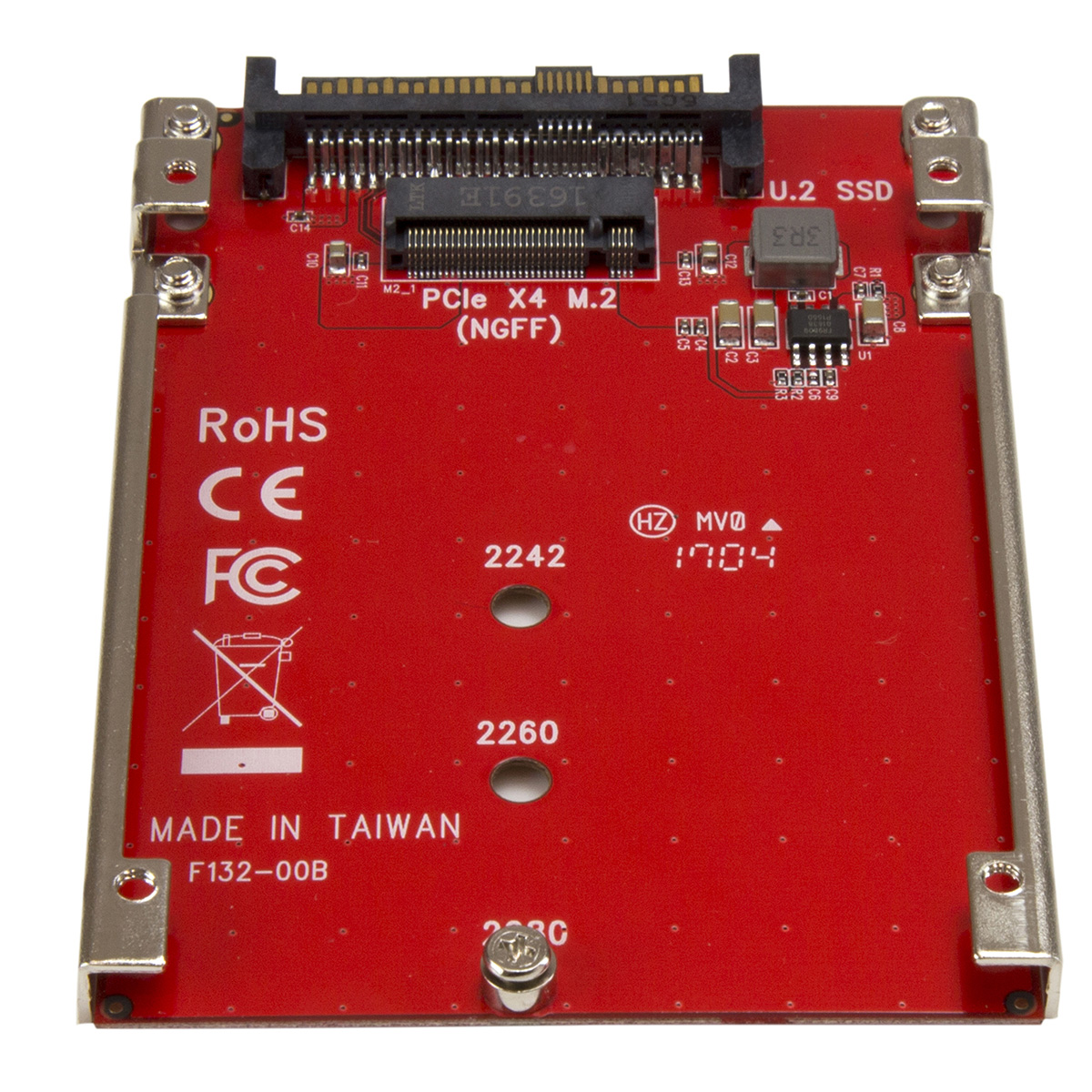 u2m2e125 StarTech.com M2 Host Adapter Card 10 cm x 70 mm x 0.7 cm PCIe x4, SFF8639