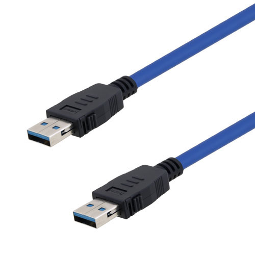 L-Com USB Cable, Male USB to Male, USB 3.0 USB Type A, Blue, 1 m