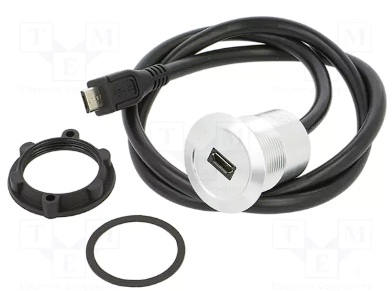 E-Pro Metal USB Panel Jack USB 2.0 Head Female B Back Female B