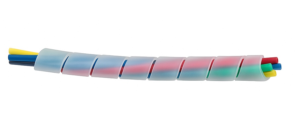 E-Pro White Panel Spiral  10mm ID 11mm OD Flexible Helical Cable Wrap with Slit