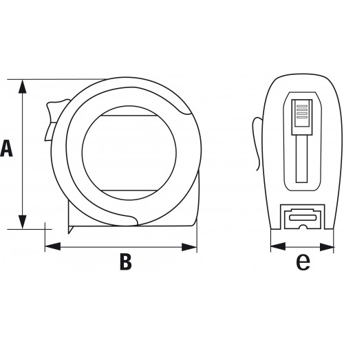 SAM UB 3 m Tape Measure, Imperial, Metric