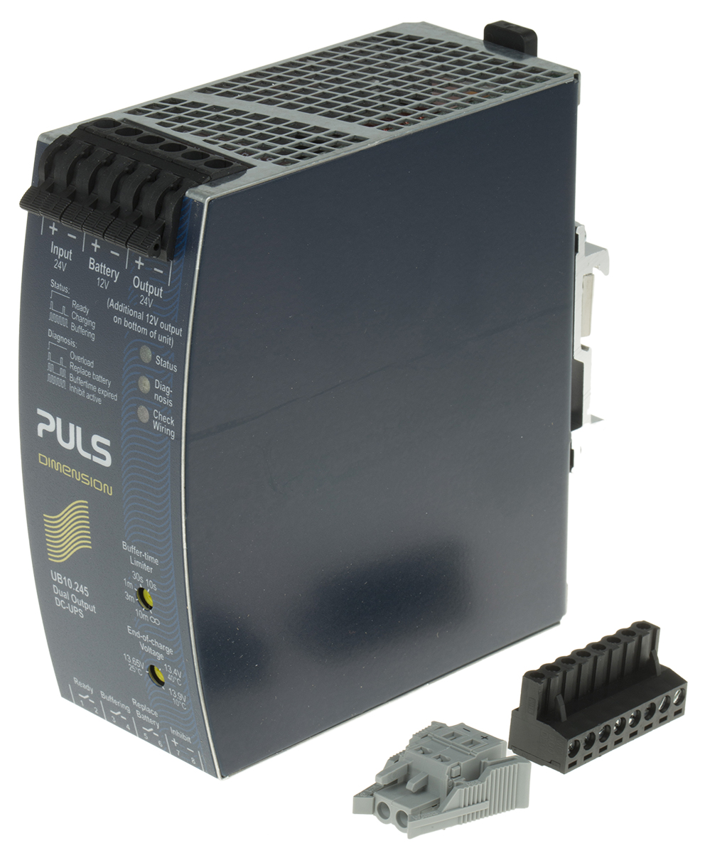 PULS 22.5V dc, 30 V dc Input DIN Rail Uninterruptible power supply, DIMENSION 360 W UB10.245
