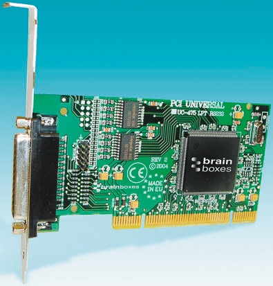 Brainboxes 1 Port PCI LPT parallel Printer Port, 9 Pin Rs232 Port RS232 Serial Card