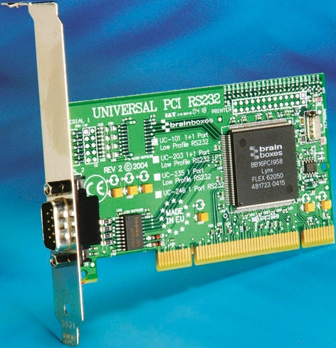 Brainboxes 1 Port PCI 9-Pin RS232 Serial Card