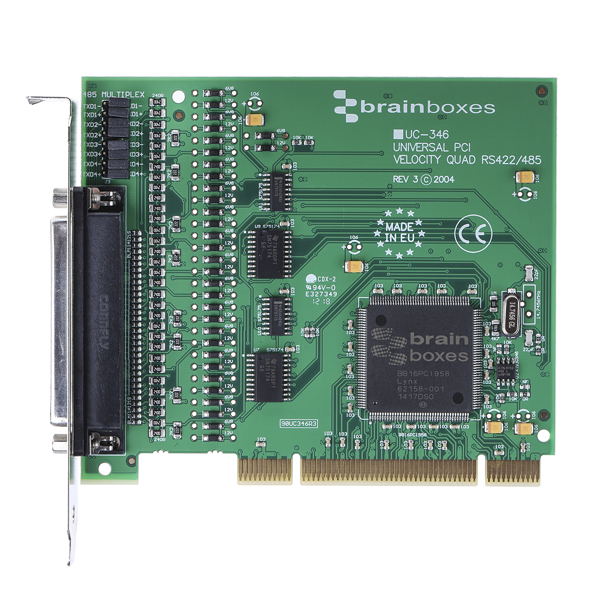 uc-346 Brainboxes 4 Port PCI RS422, RS485 Serial Card