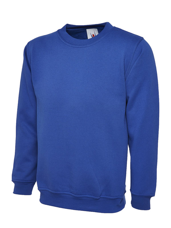 Uneek UC203 Blue Polyester, Cotton Men's Classic Sweatshirt S S