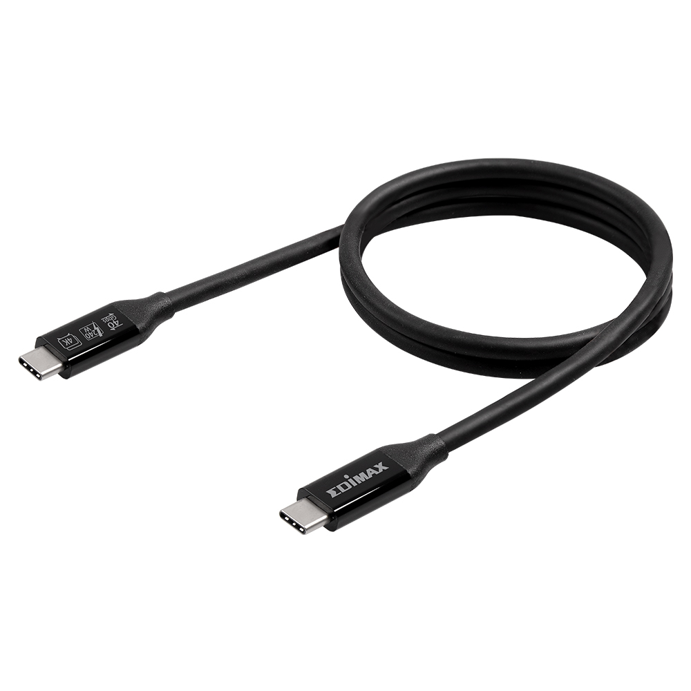Edimax USB Cable, Male USB Type C to Male, USB 4.0 USB Type C, 1 m