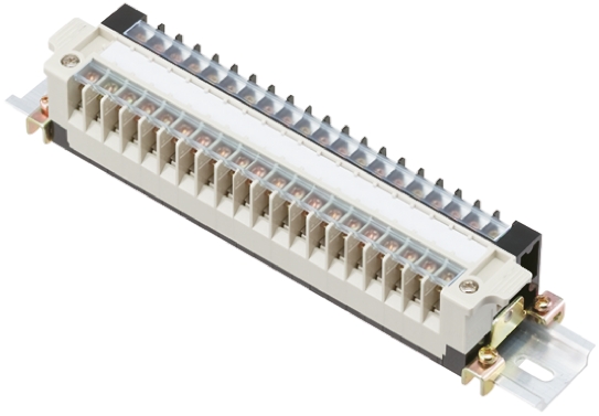 Yoshida Electric Industry UCK15S-20CU UCK Series DIN Rail Terminal Block Beige, Black, 2mm², Screw