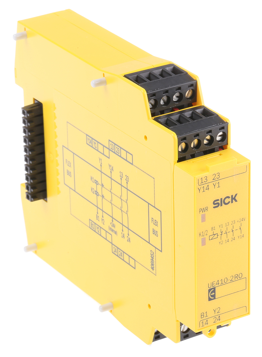 ue410-2ro3 SICK UE410 Series Output Module, 2 Outputs, 30V dc, 2 NO
