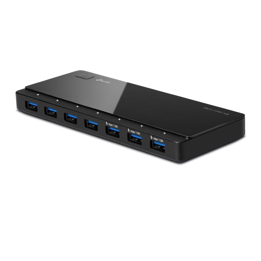 TP-Link 7 Port USB 1.1, USB 2.0, USB 3.0 USB 3.0 Hub, 12V/2A Power Adapter Powered 0.7 in 2.6in