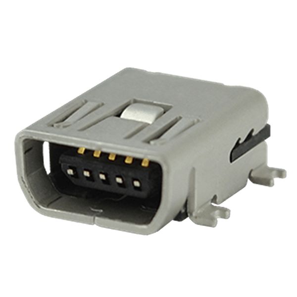 Same Sky Horizontal, Surface Female Type Mini USB Type AB USB Connector USB 2.0