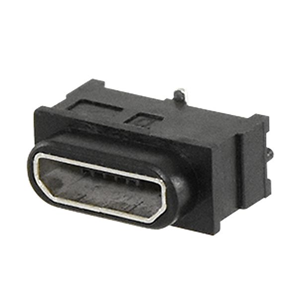 Same Sky Horizontal, Surface Female Type Micro USB Type B IP67 USB Connector USB 2.0