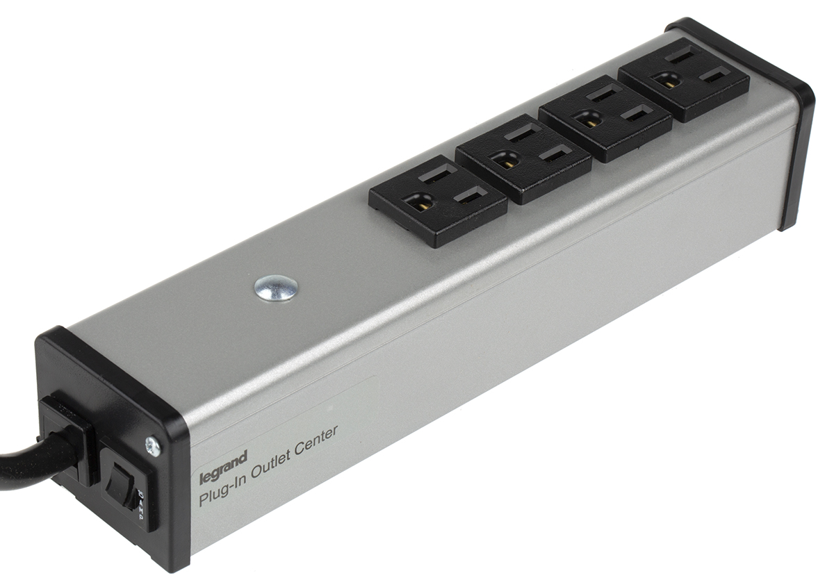 Wiremold 1.8 m 10 Socket NEMA 5-15R Extension Lead, 120V