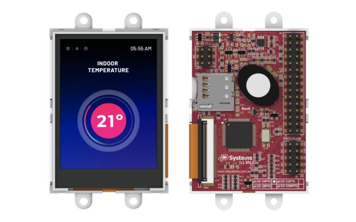 4D Systems uLCD-24PTU TFT LCD Display Touch Screen, 2.4 in, 240 x 320 pixel