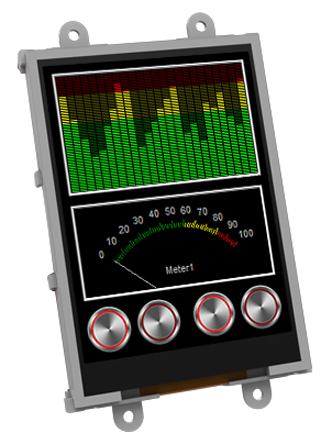 4D Systems uLCD-32PTU LCD Colour Display Touch Screen, 81.28 mm, 240 x 320 pixel