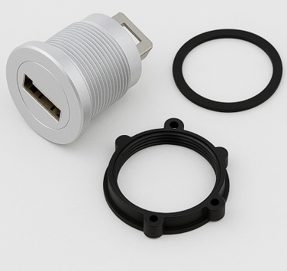 E-Pro Plastic USB Panel Jack USB 2.0 Head Male A Back Male A