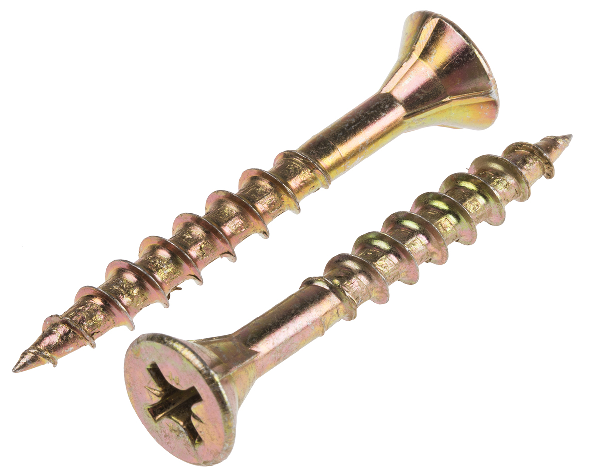 ULTI-MATE Pozisquare Countersunk Steel Wood Screw, Zinc Plated, 6 mm Thread 50 mm Length