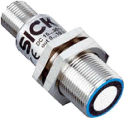 SICK UM18-21712B211 Threaded Barrel Ultrasonic Proximity Sensor, M18 x 1 IO-Link UM 30V 150 mm 240 V ac 30 V dc 100mA