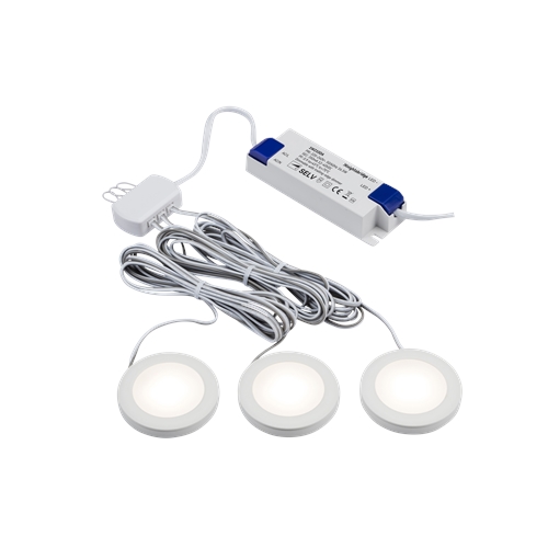 Knightsbridge UNDKIT3WCW Series LED Cabinet Light, 230V ac, 150 mm Length, 2.5 W, 4000k