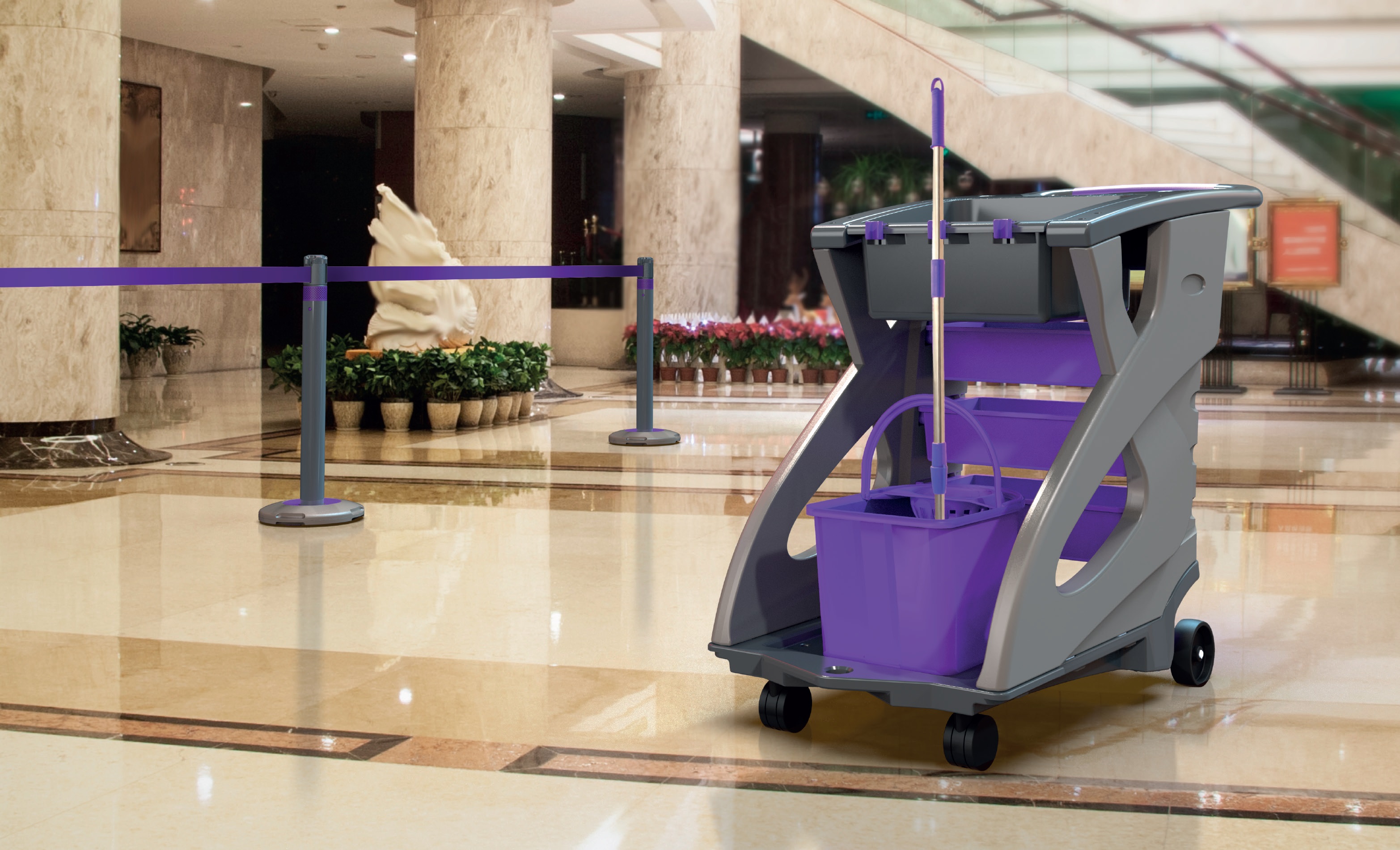 unicart-03 Skipper Purple Safety Barrier