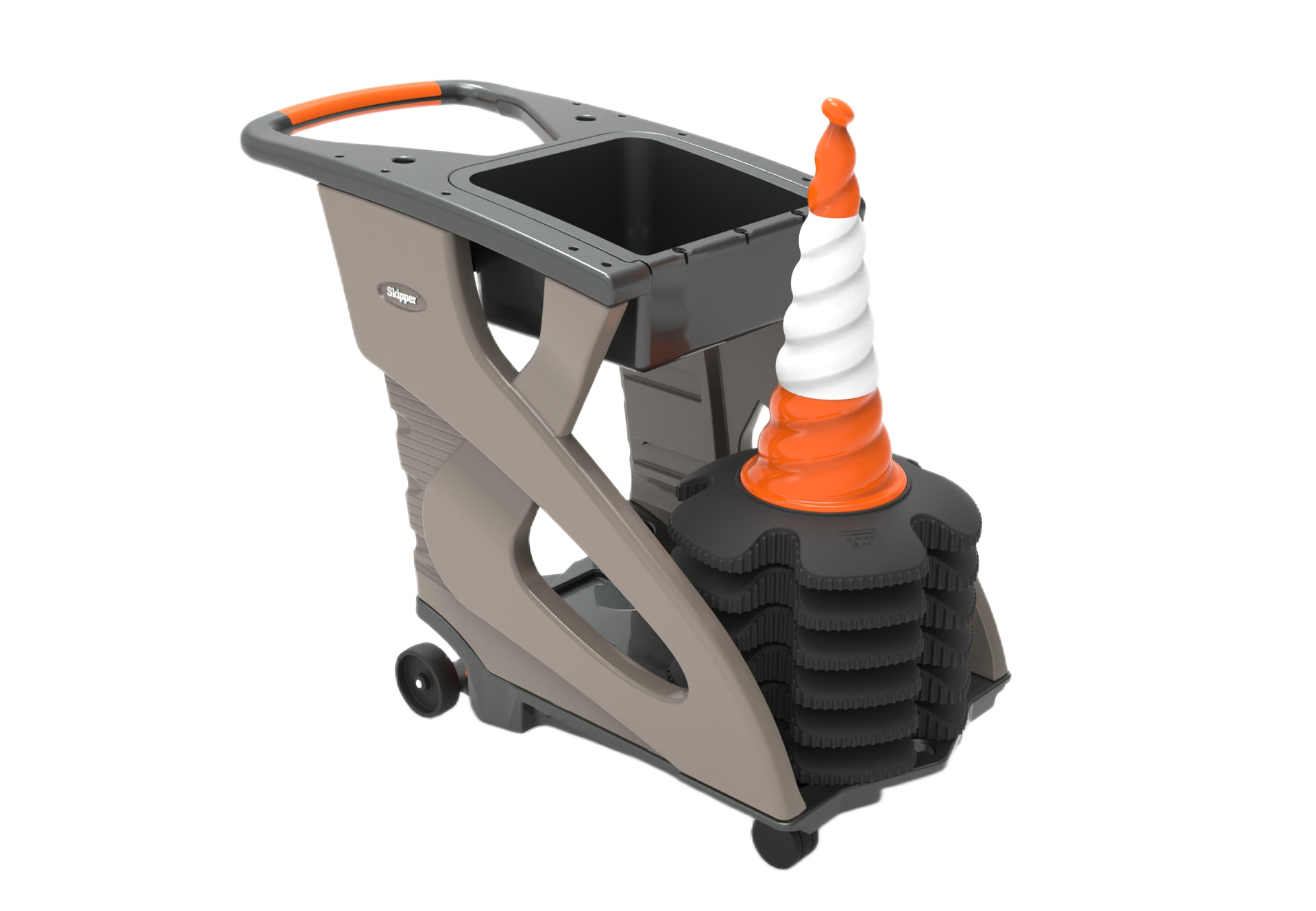 Skipper Orange, White Safety Barrier