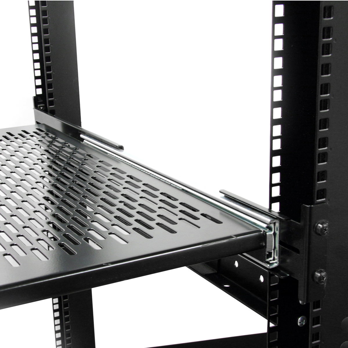 unisldshf19 StarTech.com Black Shelf, 2 U, 22.7kg Load, 452mm x 610 mm x 744 mm x 510 mm