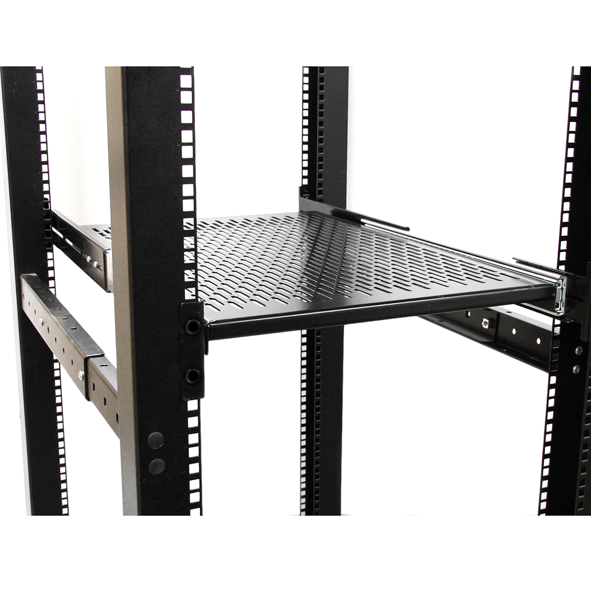 unisldshf19 StarTech.com Black Shelf, 2 U, 22.7kg Load, 452mm x 610 mm x 744 mm x 510 mm