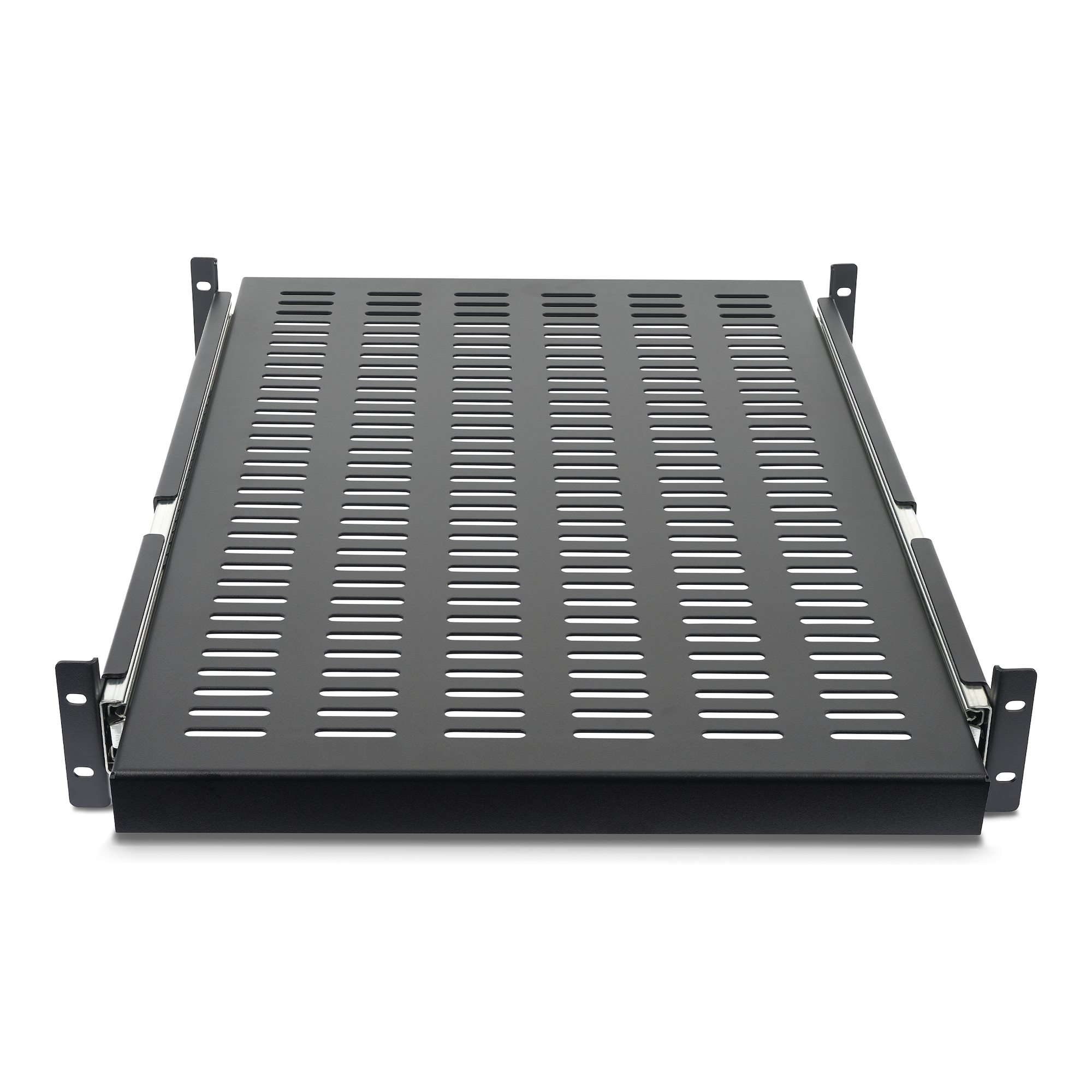 unisldshf19 StarTech.com UNI Series Black Shelf, 2 U, 22.7kg Load, 482mm x 762 mm x 744 mm x 510 mm