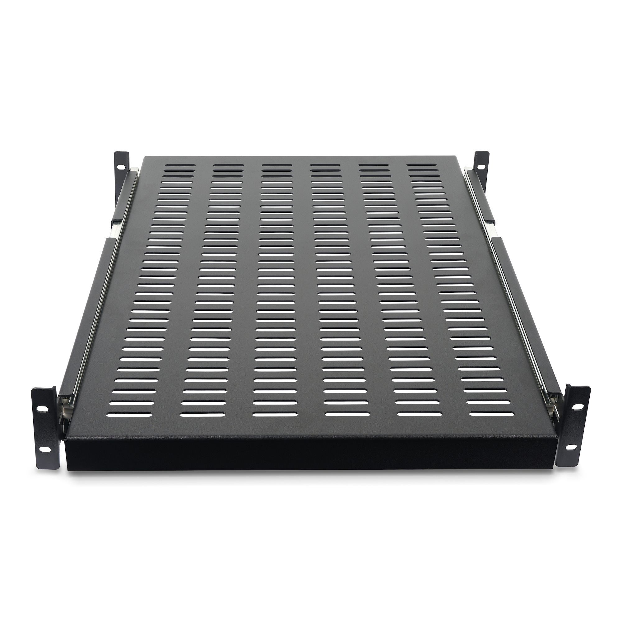 unisldshf19 StarTech.com UNI Series Black Shelf, 2 U, 22.7kg Load, 482mm x 762 mm x 744 mm x 510 mm