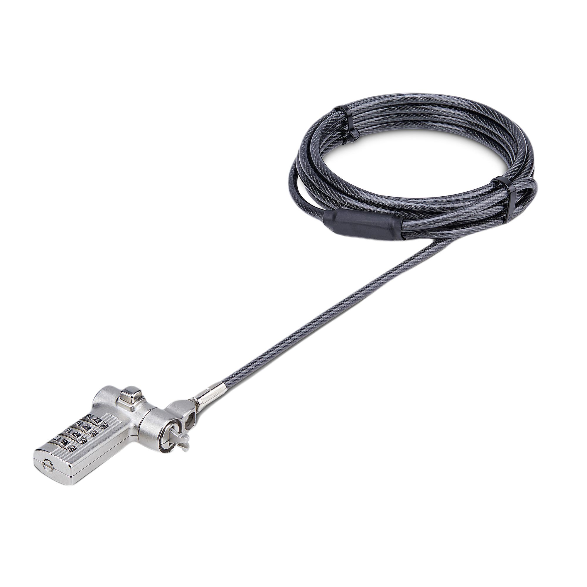 StarTech.com Laptop Lock 2m Laptop Cable Lock for use with Noble Wedge, Nano, K-Slot devices