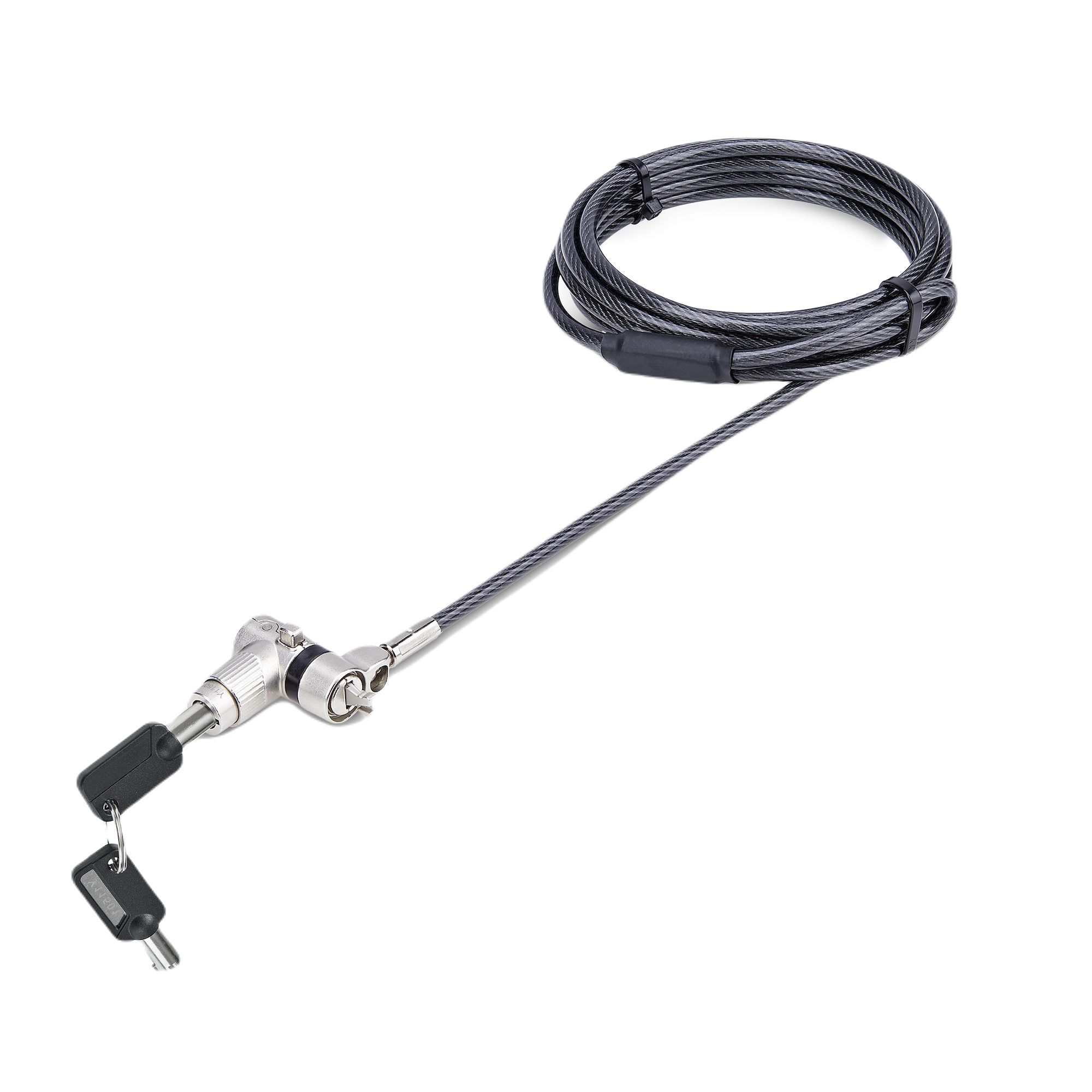 StarTech.com Laptop Lock 2m Laptop Cable Lock for use with K-Slot devices, Nano, Noble Wedge